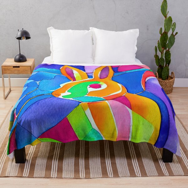 Item preview, Happy Colourful Geometric Rabbit designed and sold by Arkneer.