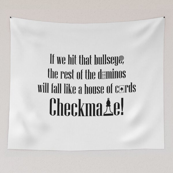Item preview, Checkmate - Bullseye - Cards - Chess - Funny TV Quotes designed and sold by Fiazudeen Mitchell.