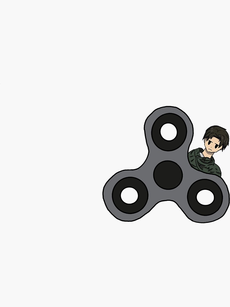 "Levi Fidget Spinner Meme AOT" Sticker for Sale by TheAnimatedCat