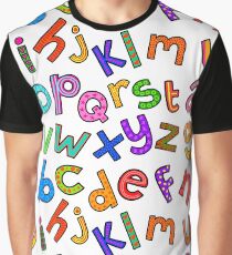 Doodle Alphabet Letters Graphic T-Shirt