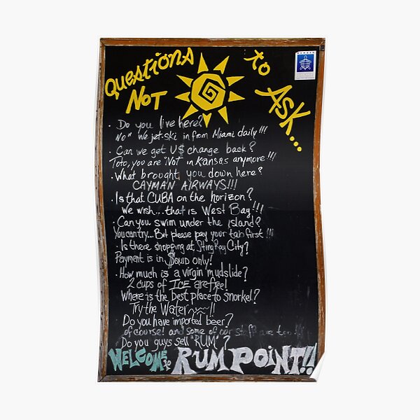 Wisdom from Rum Point, Grand Cayman Poster