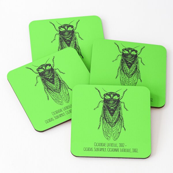 Item preview, Cicada Scientific Family Black Line Drawing Modern Design designed and sold by EarthArtDesigns.