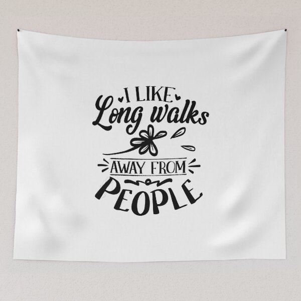 Item preview, I Like Long Walks Away From People - Funny Introvert, sarcasm,funny,sarcastic,introvert,humor,introvert joke,funny quotes designed and sold by RedArtsDesign.