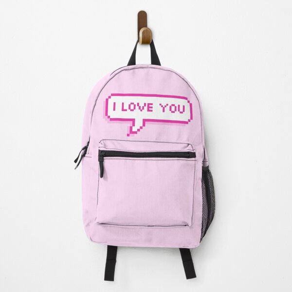 Item preview, " I LOVE YOU " - Pink - Pixel Speech Bubble  designed and sold by Photoshop Is My Passion.