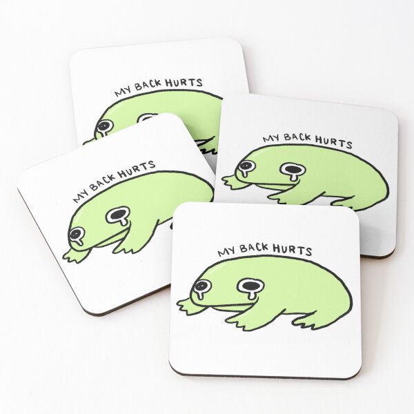 Item preview, Back hurt | crying green frog  designed and sold by iristocat.