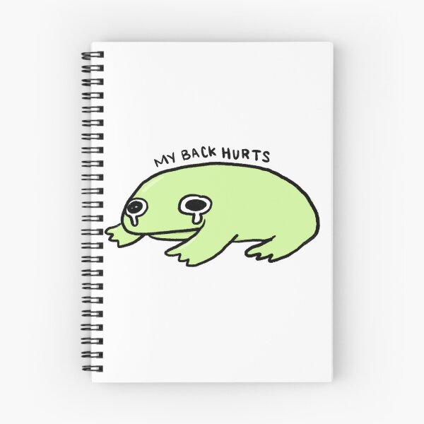 Item preview, Back hurt | crying green frog  designed and sold by iristocat.
