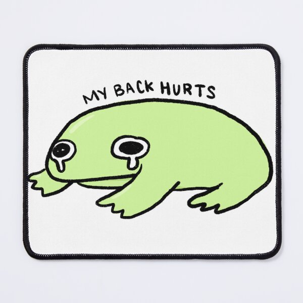 Item preview, Back hurt | crying green frog  designed and sold by iristocat.
