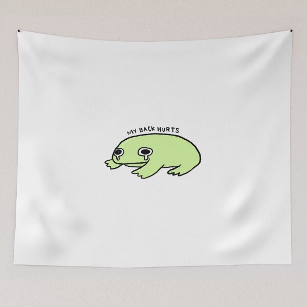 Item preview, Back hurt | crying green frog  designed and sold by iristocat.