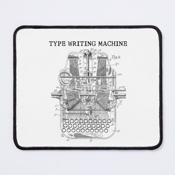 Item preview, Vintage Typewriter Patent Type Writing Machine designed and sold by HeatherMoonArt.