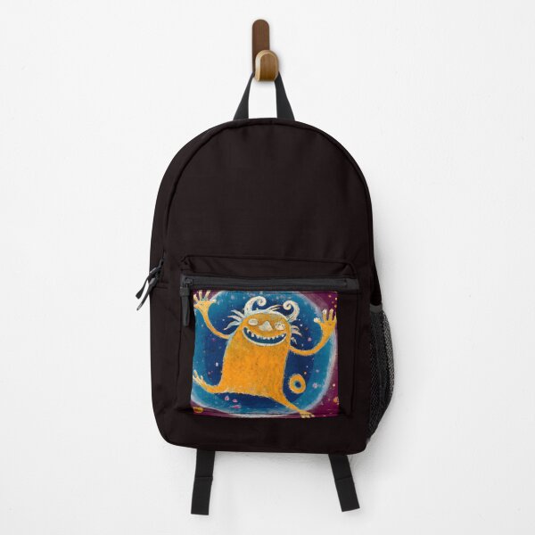 Item preview, Meme. Yellow Funny Monster With funny face runs merrily designed and sold by Olga Nagornaya.