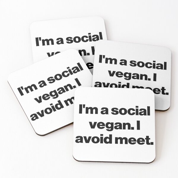 Item preview, I'm a Social Vegan. I Avoid Meet. designed and sold by SarahJisri.