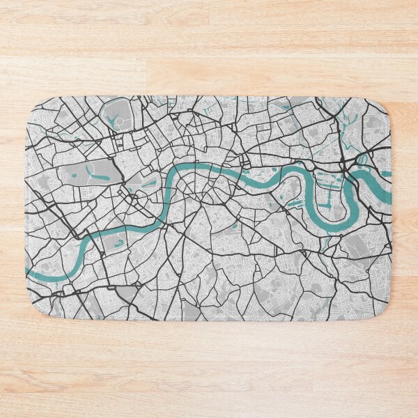 Item preview, London England UK Map - Minimal Style w/ Roads designed and sold by wxnw-designs.