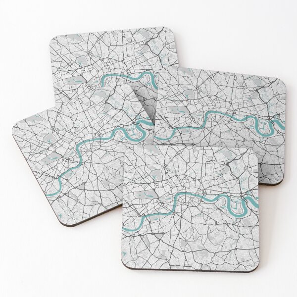 Item preview, London England UK Map - Minimal Style w/ Roads designed and sold by wxnw-designs.
