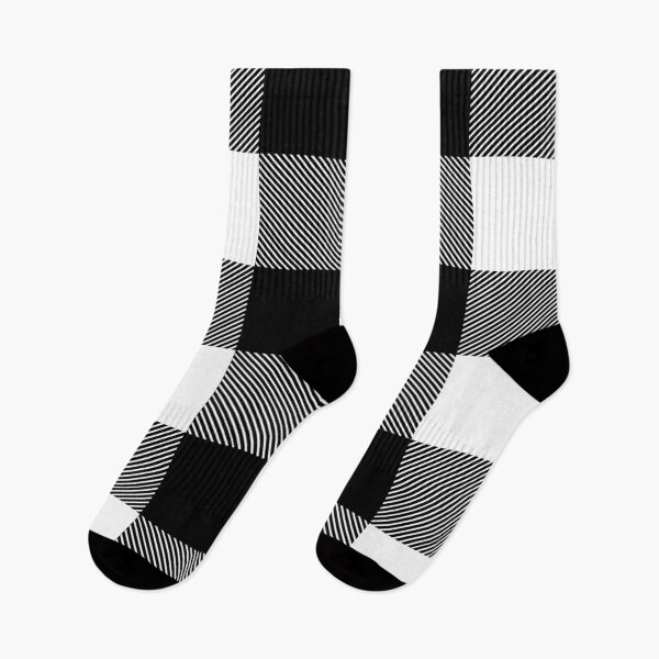 Artikelvorschau, Schwarz-Weiß-Büffel-Plaid entworfen und verkauft von Clickcreations.