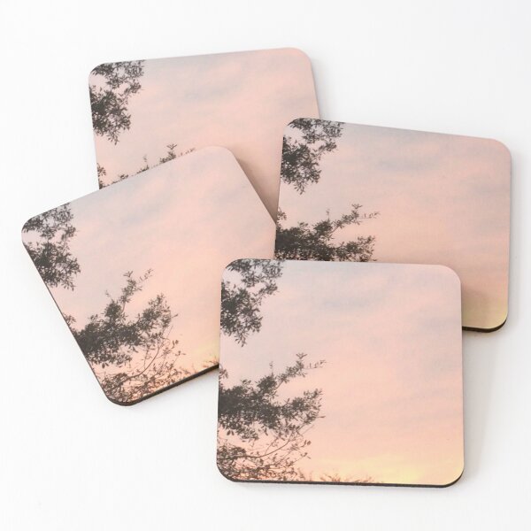 Item preview, Light Pastel Pink Sunset Sky Trees designed and sold by jays-artworks.
