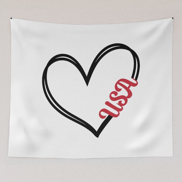 Item preview, Heart USA Line Art designed and sold by mrtraz.