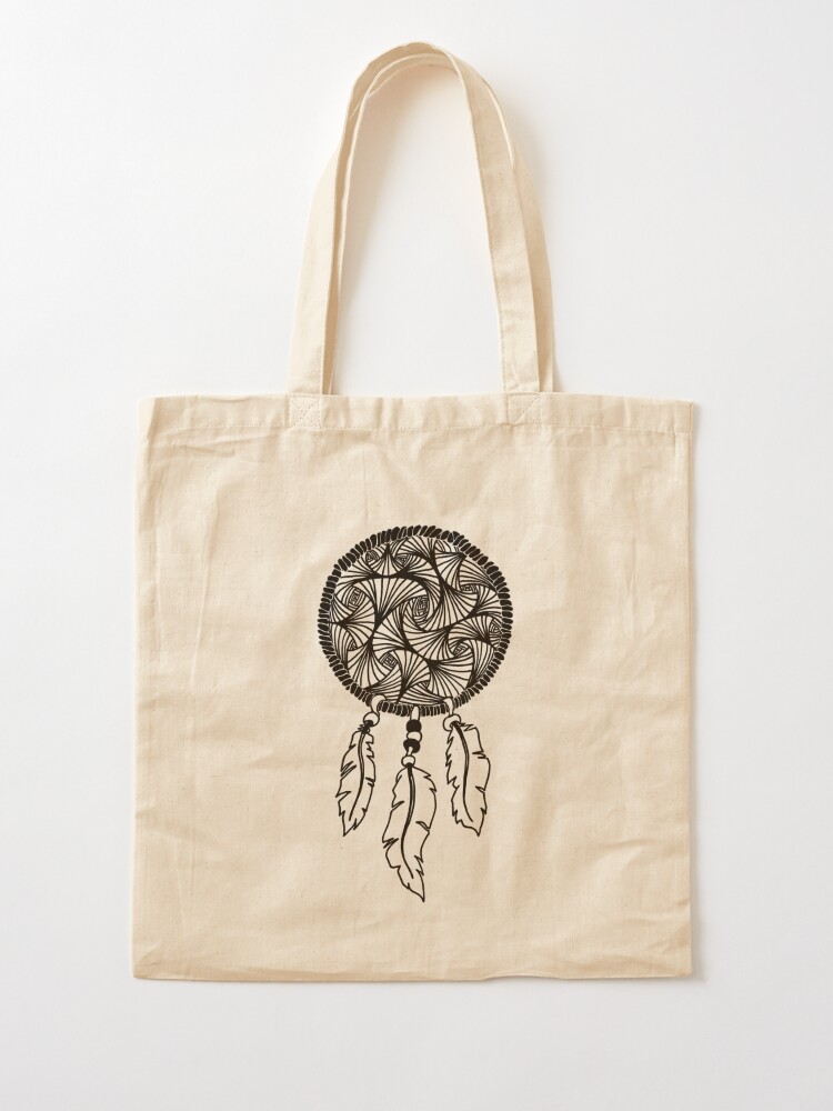 Thumbnail 2 of 5, Tote Bag, Dreamcatcher Mandala designed and sold by oodelally.