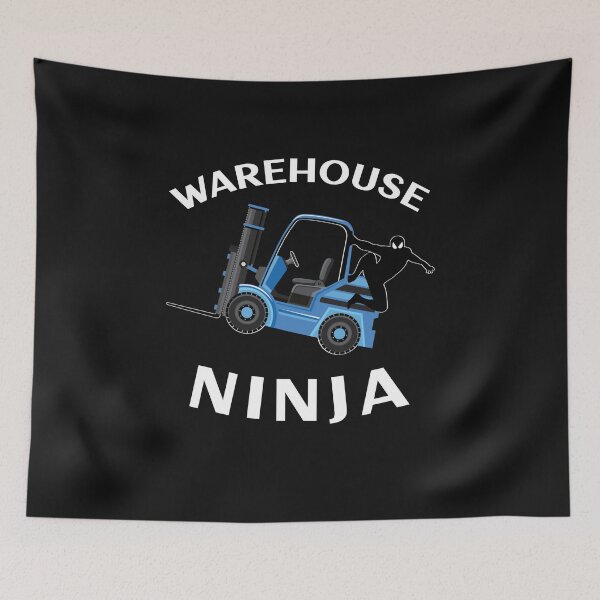 Item preview, Forklift Ninja, Warehouse Ninja NFBW designed and sold by TeamsterLife.
