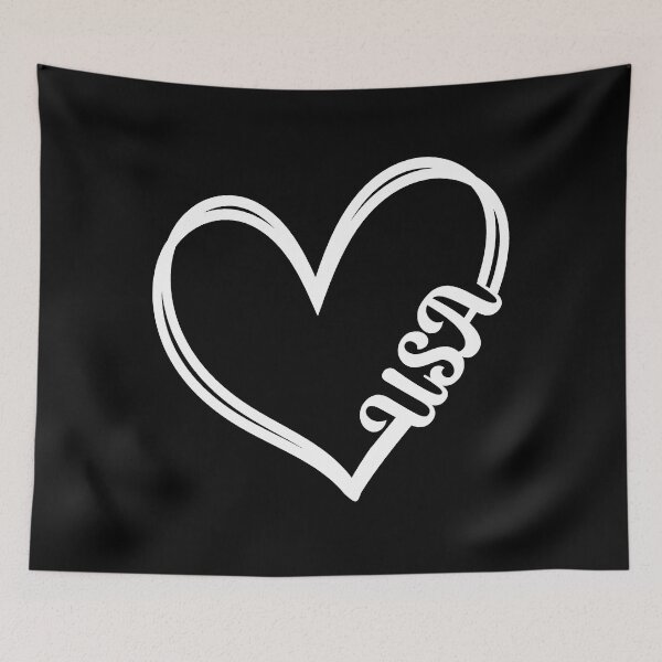 Item preview, Heart USA Line Art designed and sold by mrtraz.