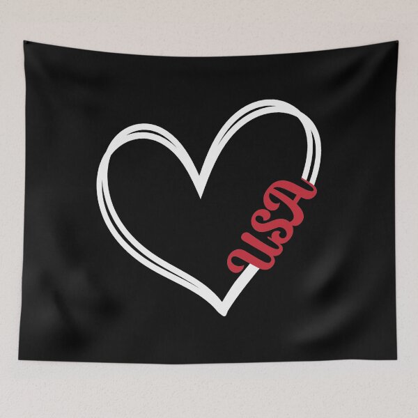 Item preview, Heart USA Line Art designed and sold by mrtraz.