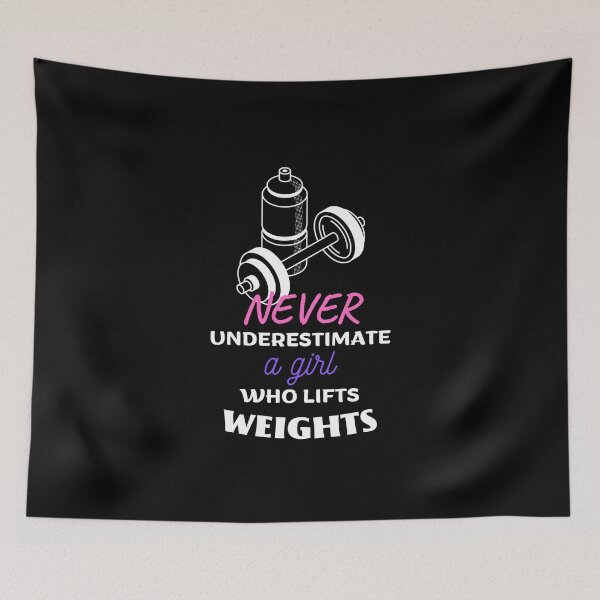 Item preview, Never Underestimate A Girl Who Lifts Weights designed and sold by xJolene.