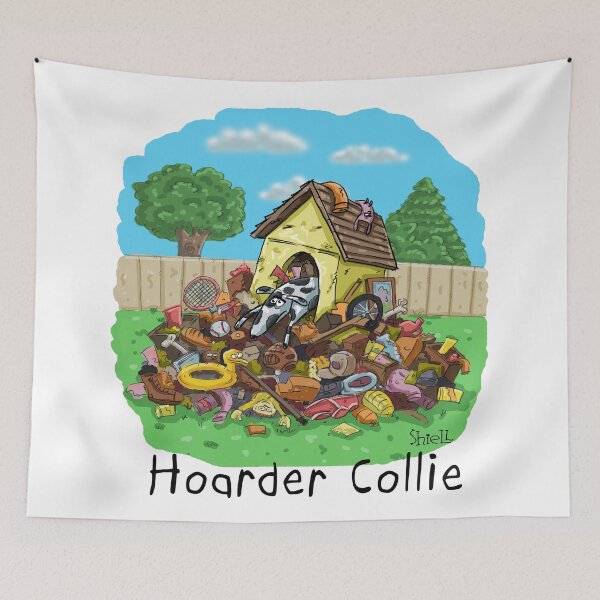 Item preview, Hoarder Collie designed and sold by wanderingmelon.