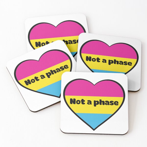 Item preview, Not a phase pansexual heart outlined  designed and sold by shaybosh.