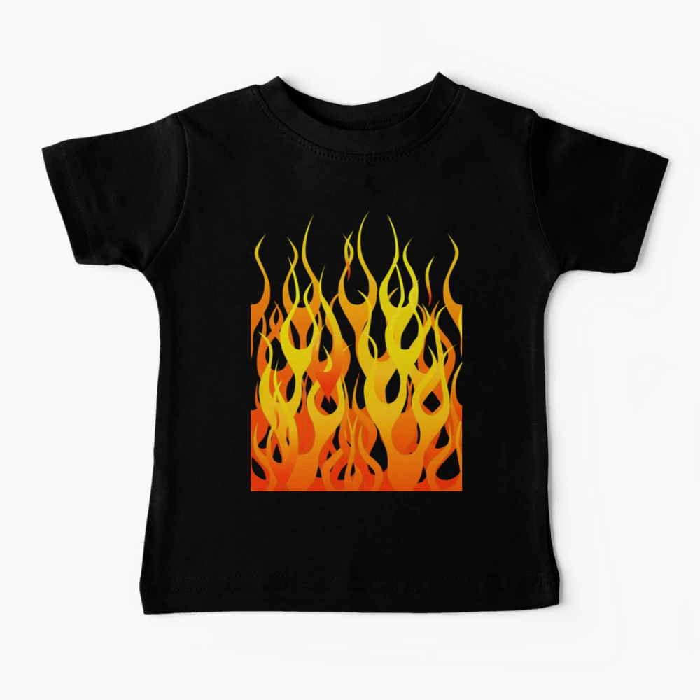 Flames Baby Shirt Infant T-shirt Sport Customized Personalized 