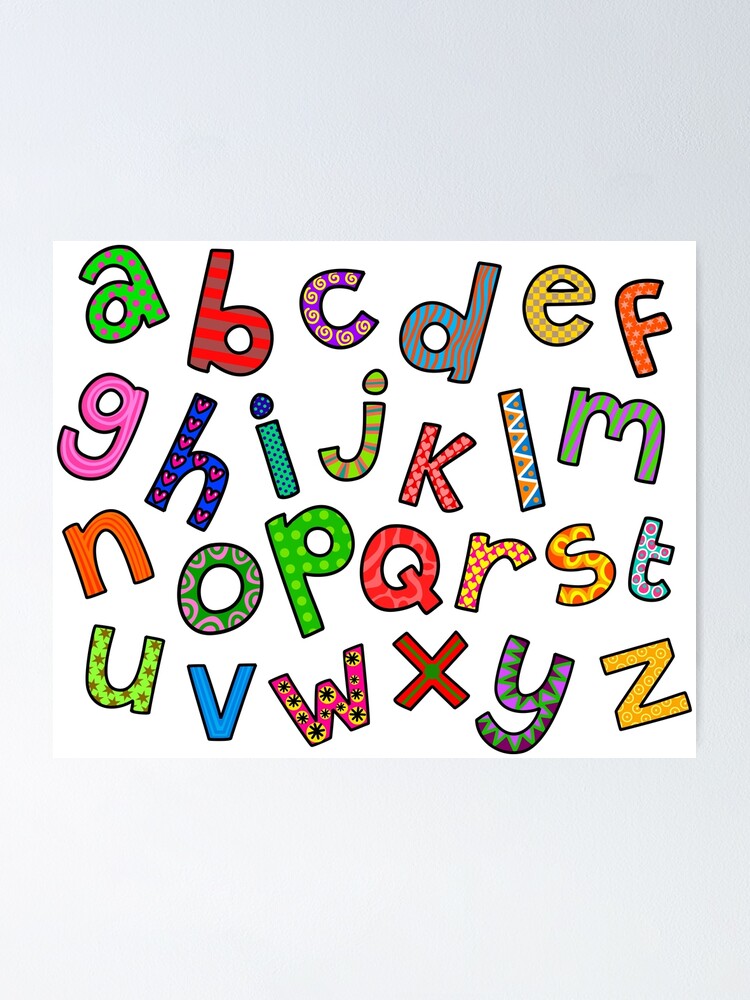 hand-drawn-letters-of-the-alphabet-poster-for-sale-by-prawny-redbubble for Free Printable Cut Out Letters For Posters Hand Drawn Letters of the Alphabet