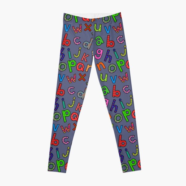 Hand Drawn Letters of the Alphabet Leggings