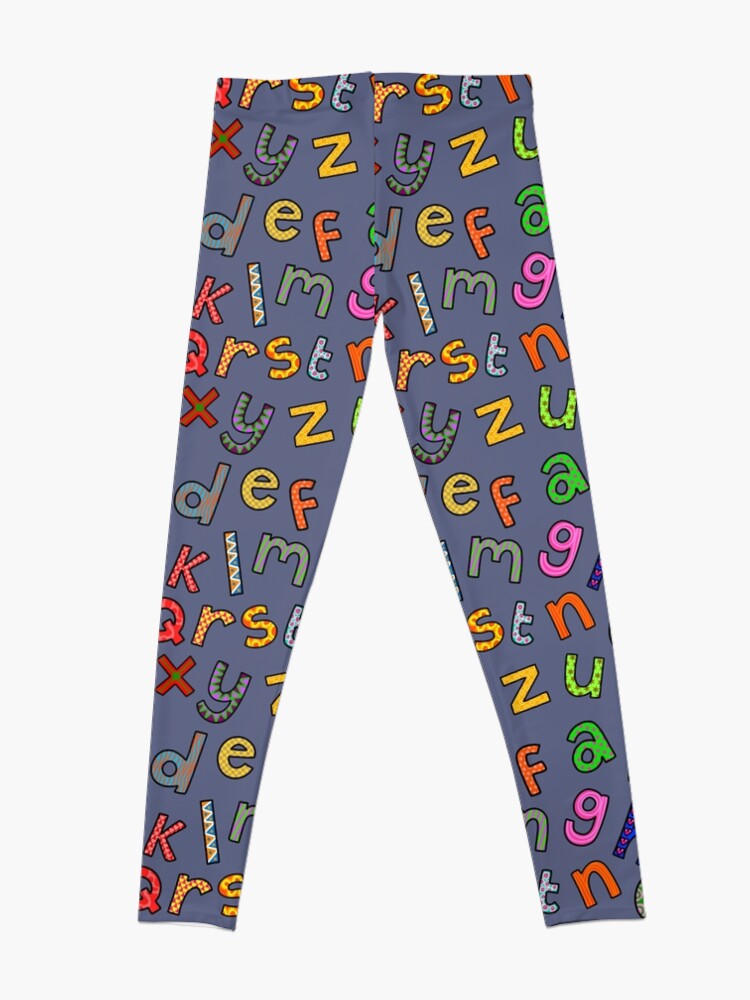 Alternate view of Hand Drawn Letters of the Alphabet Leggings