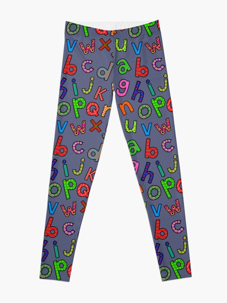 Alternate view of Hand Drawn Letters of the Alphabet Leggings