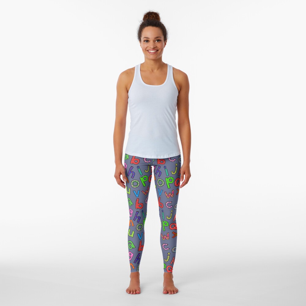 Hand Drawn Letters of the Alphabet Leggings