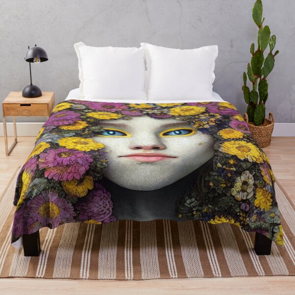 Item preview, Contemporary Girl-Cat Portrait designed and sold by Julia Rudens.