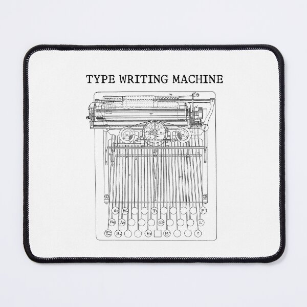 Item preview, Vintage Typewriter Patent Type Writing Machine designed and sold by HeatherMoonArt.