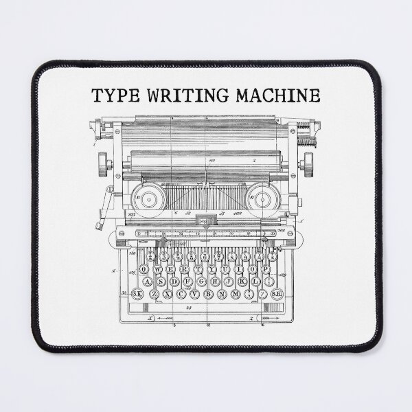 Item preview, Vintage Typewriter Patent Type Writing Machine designed and sold by HeatherMoonArt.