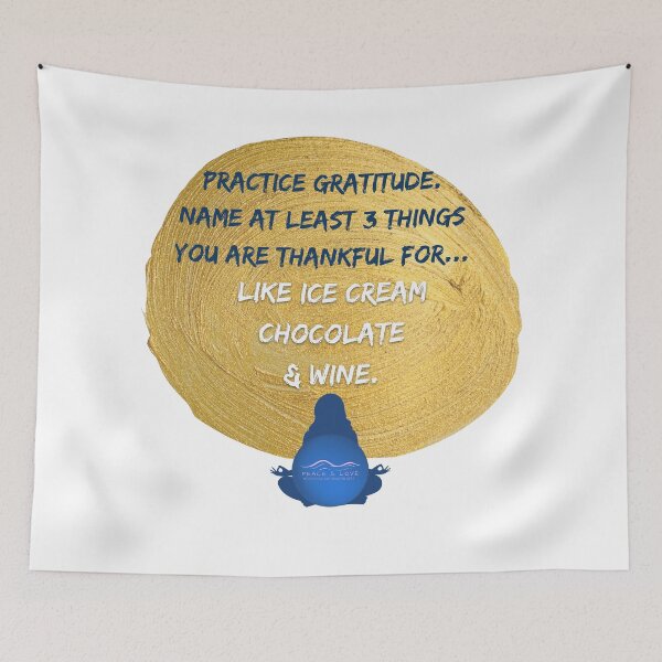 Item preview, Practice Gratitude - Ice Cream, Chocolate, & Wine designed and sold by Ellen Hanney-Saligumba.