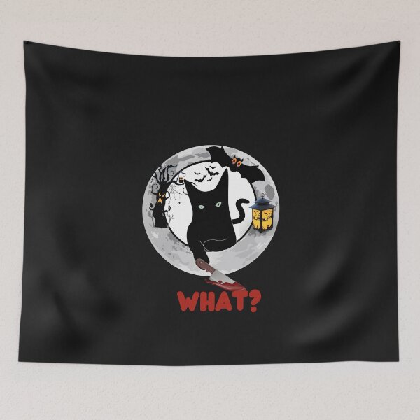 Item preview, Black Cat Pushing Christmas Tree Over husband  designed and sold by SalahStore2004.