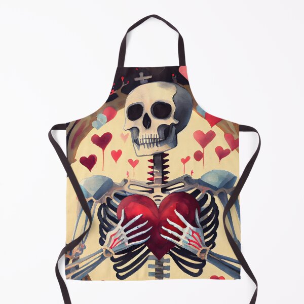 Item preview, Romantic Goth Gothic Horror Skeleton Valentine with Hearts Watercolor Freaky designed and sold by CGSGraphics.