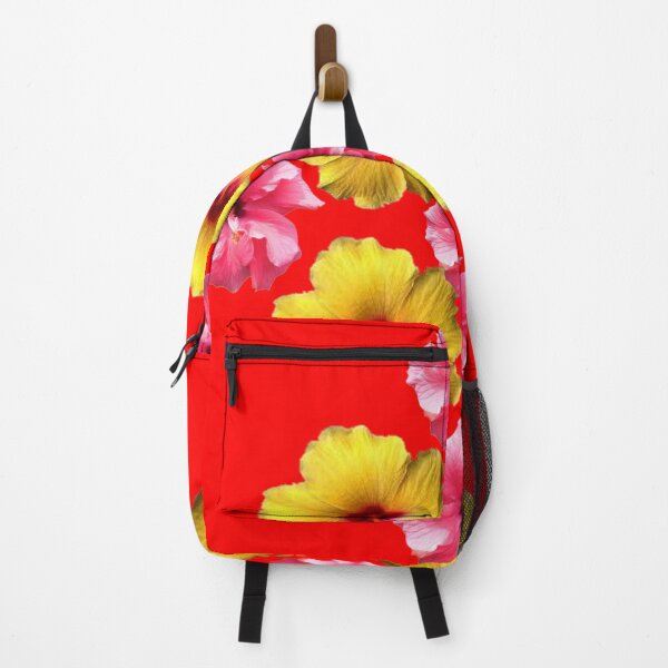 Item preview, YELLOW, PINK HIBISCUS FLOWER PATTERNS RED ART designed and sold by sharlesart.
