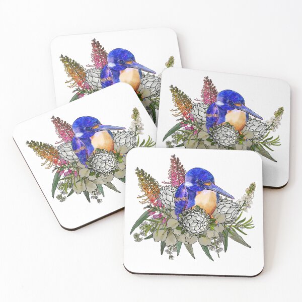 Item preview, Kingfisher and Wildflower Florals designed and sold by Sketchbook Designs.