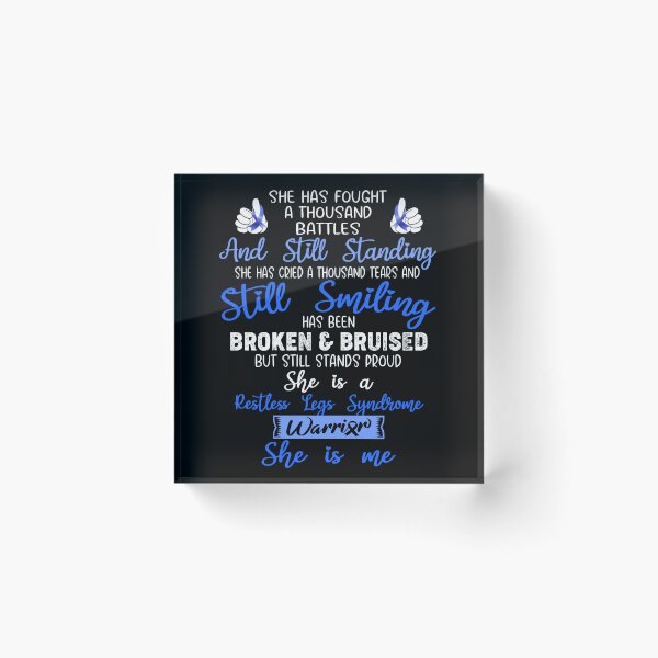 Item preview, Restless Legs Syndrome Warrior SHE IS ME - Support Restless Legs Syndrome Fighter Gifts designed and sold by Berriosly.