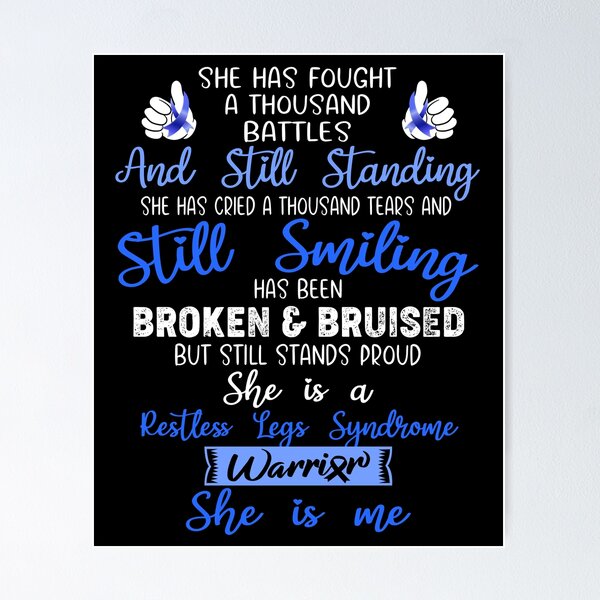Item preview, Restless Legs Syndrome Warrior SHE IS ME - Support Restless Legs Syndrome Fighter Gifts designed and sold by Berriosly.