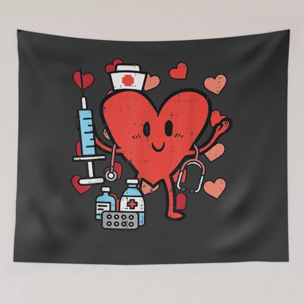 Item preview, Valentines Day Nurse Heart Funny Nursing Scrub Top RN Women designed and sold by xteamdesign.