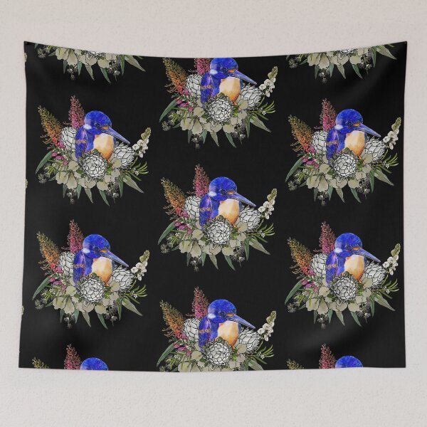 Item preview, Kingfisher and Wildflower Florals designed and sold by Sketchbook Designs.