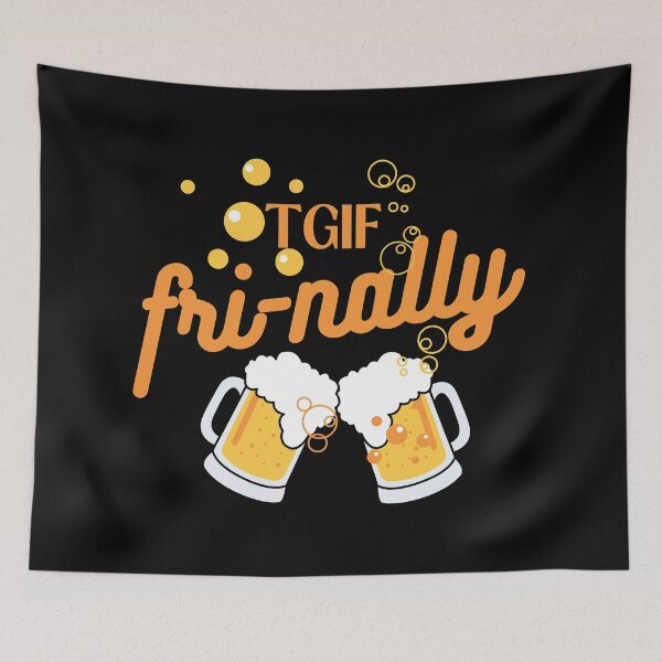 Item preview, TGIF Fri-Nally, Thank God Is Friday Finally! Let's go for a bubbly beer! designed and sold by Ching Teoh.