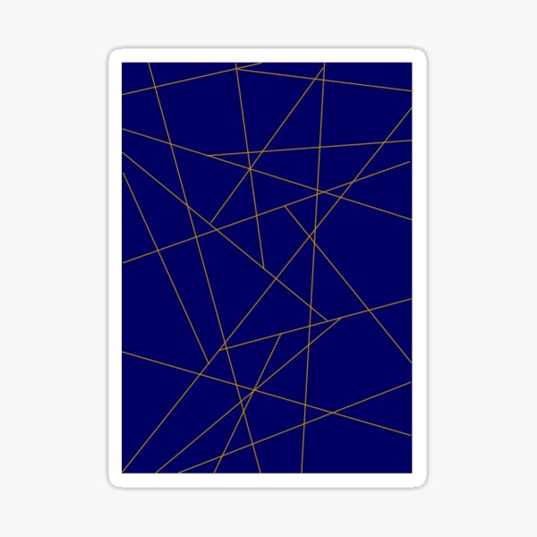 Blue and Gold Geometric Sticker