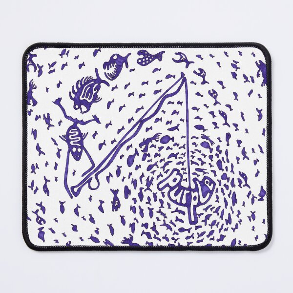 Purple Fishes Mouse Pad