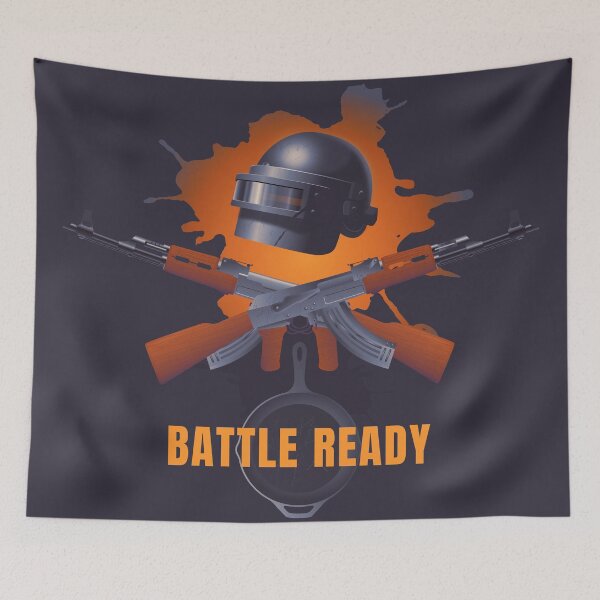 Item preview, Battle ready. Russian OMON helmet, two Ak 47s and cast iron pan. designed and sold by Moolversin.