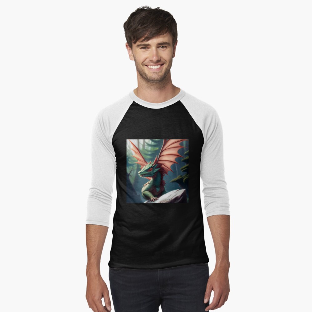Item preview, Baseball ¾ Sleeve T-Shirt designed and sold by dragynrain.